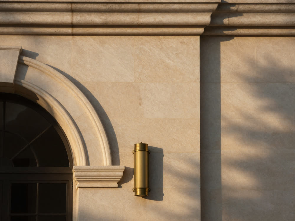 Facade detail, sunset