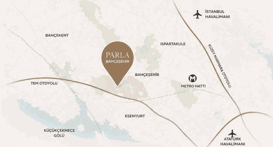 Parla Bahçeşehir konum haritası